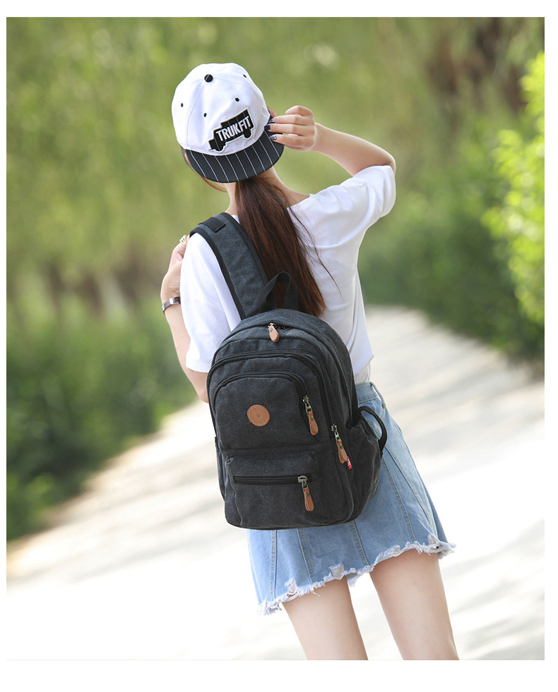 Casual Canvas Backpack - Image 8